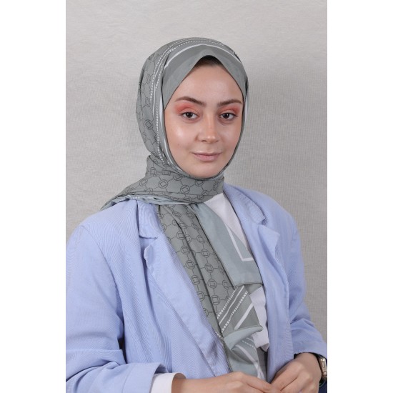 LEVİDOR ELAGANCE DESENLİ ŞAL MODEL 8 - HAKİ