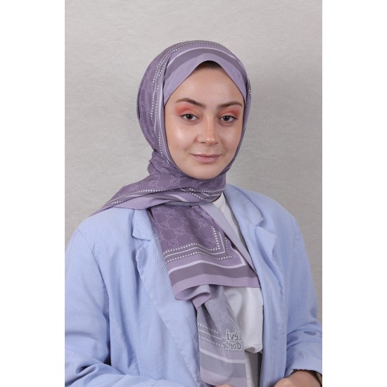 LEVİDOR ELAGANCE DESENLİ ŞAL MODEL 8 - MOR