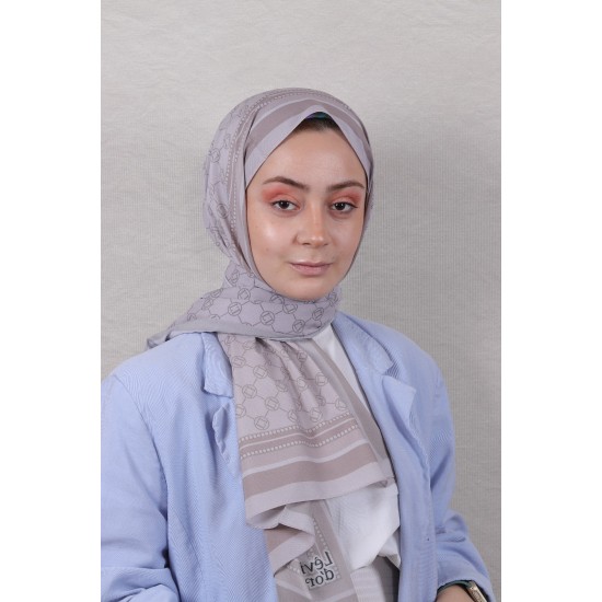 LEVİDOR ELAGANCE DESENLİ ŞAL MODEL 8 - SOLUK LİLA