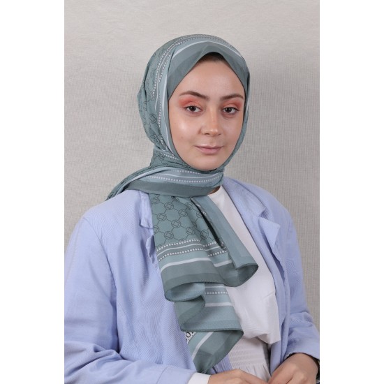 LEVİDOR ELAGANCE DESENLİ ŞAL MODEL 8 - YOSUN