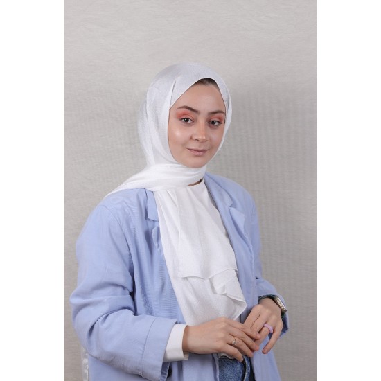 LEVİDOR KRİSTAL YORYO ABİYE ŞAL - BEYAZ