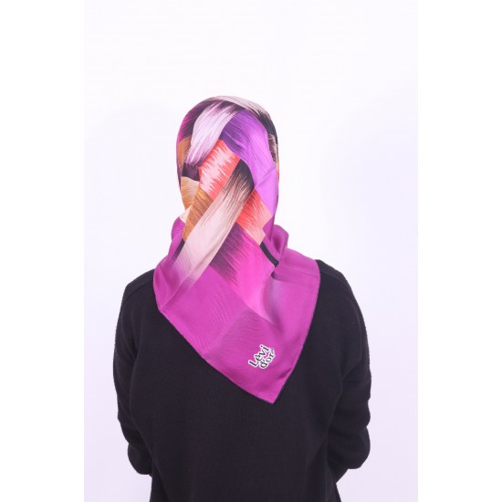 LEVİDOR TWİL İPEK EŞARP PEMBE