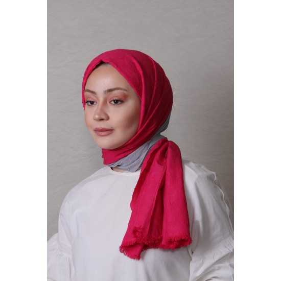LORYAN SCARF ÇİFT RENK CRUSH 2 FUŞYA-MERMER