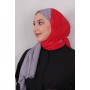 LORYAN SCARF ÇİFT RENK CRUSH 2 KIRMIZI-FÜME