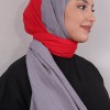LORYAN SCARF ÇİFT RENK CRUSH 2 KIRMIZI-FÜME