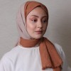 LORYAN SCARF ÇİFT RENK CRUSH 2 KOT CAMEL-VİZON