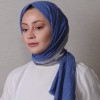 LORYAN SCARF ÇİFT RENK CRUSH 2 KOT MAVİ-MERMER