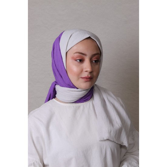LORYAN SCARF ÇİFT RENK CRUSH 2 KOT VERY-POLEN