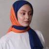 LORYAN SCARF ÇİFT RENK CRUSH 2 LACİVERT-ORANGE