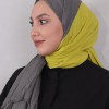 LORYAN SCARF ÇİFT RENK CRUSH 2 LİMON KÜFÜ-ANTRASİT