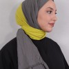 LORYAN SCARF ÇİFT RENK CRUSH 2 LİMON KÜFÜ-ANTRASİT