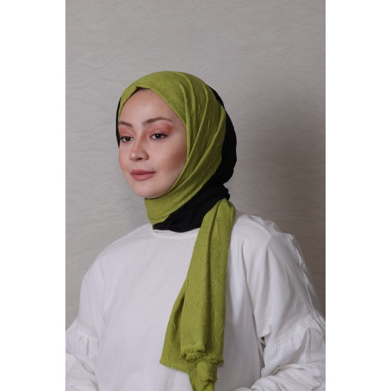 LORYAN SCARF ÇİFT RENK CRUSH 2 SİYAH-F.YEŞİLİ