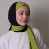 LORYAN SCARF ÇİFT RENK CRUSH 2 SİYAH-F.YEŞİLİ