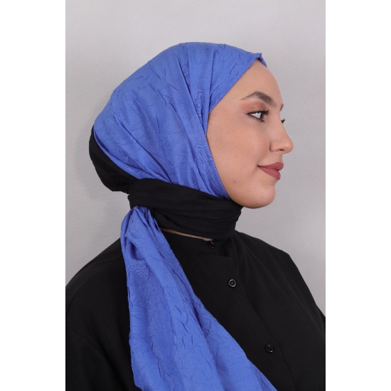 LORYAN SCARF ÇİFT RENK CRUSH 2 SİYAH-İNDİGO