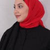 LORYAN SCARF ÇİFT RENK CRUSH 2 SİYAH-KIRMIZI