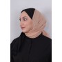LORYAN SCARF ÇİFT RENK CRUSH 2 SİYAH-KOYU BEJ