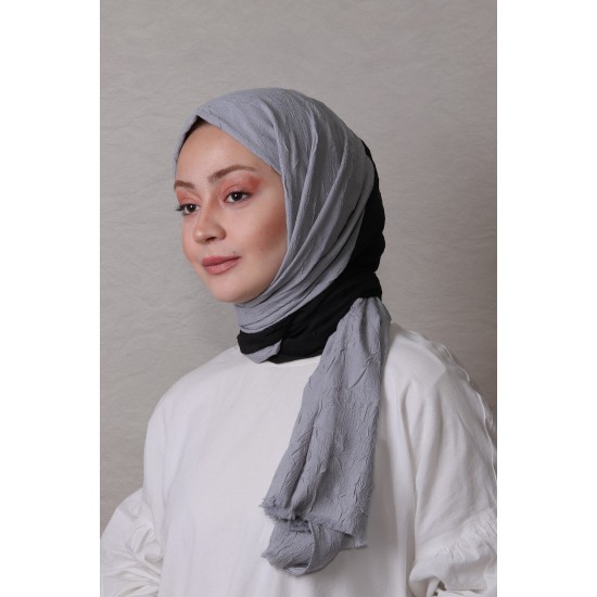 LORYAN SCARF ÇİFT RENK CRUSH 2 SİYAH-MERMER
