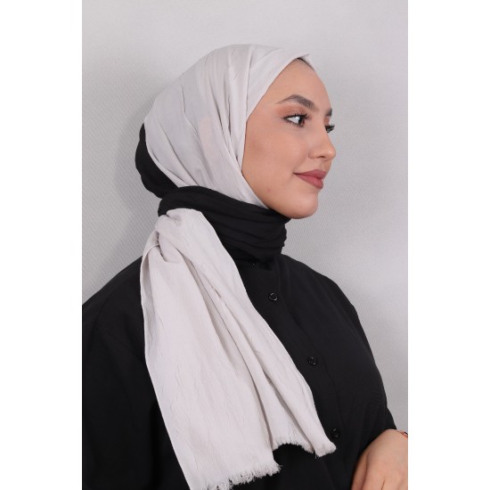 LORYAN SCARF ÇİFT RENK CRUSH 2 SİYAH-POLEN