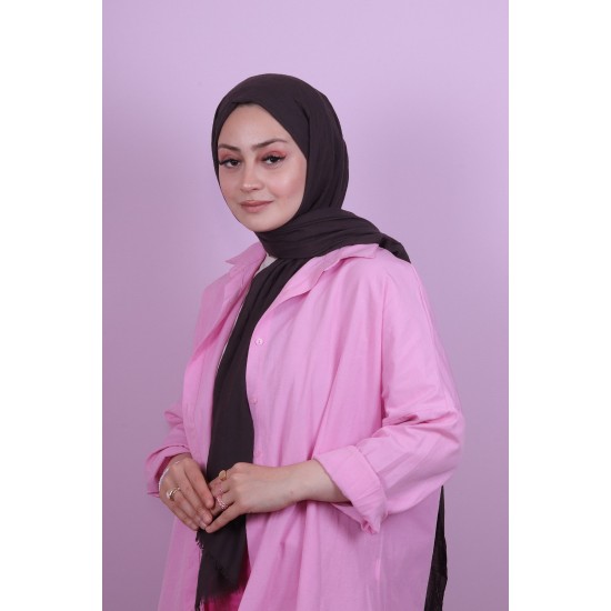 LORYAN SCARF COTTON CRUSH ŞAL - ACI KAHVE