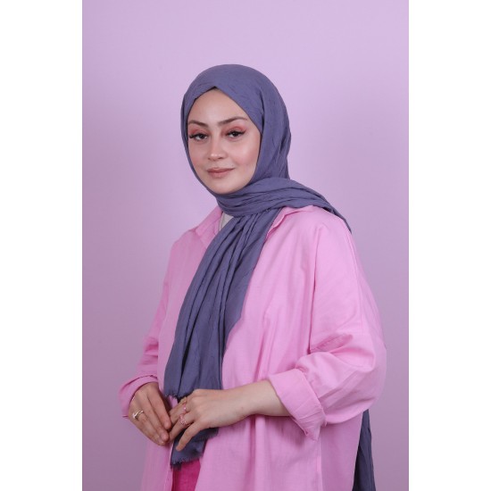 LORYAN SCARF COTTON CRUSH ŞAL - ANTRASİT