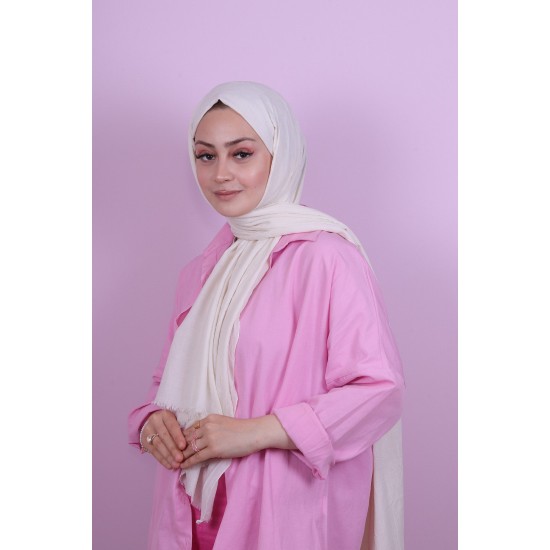 LORYAN SCARF COTTON CRUSH ŞAL - EKRU