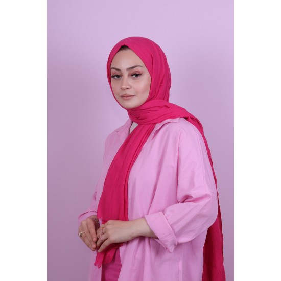 LORYAN SCARF COTTON CRUSH ŞAL - FUŞYA