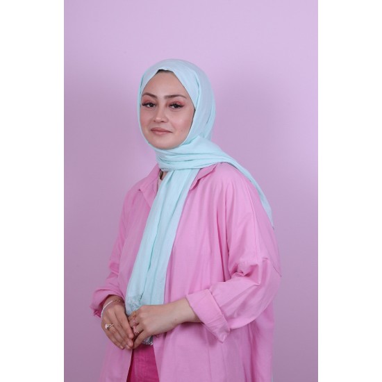 LORYAN SCARF COTTON CRUSH ŞAL - SU YEŞİLİ