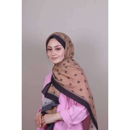 LORYAN SCARF DİAMOND BAKLAVA ŞAL - CAMEL