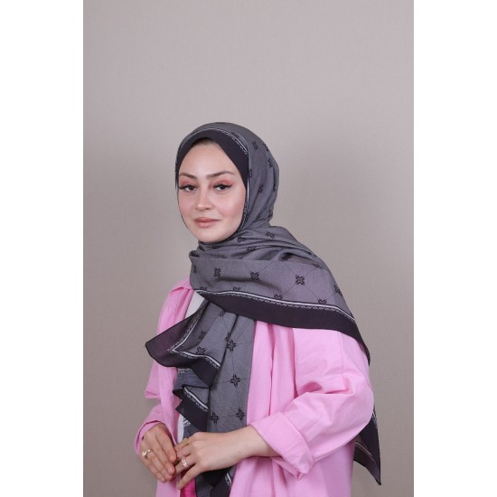 LORYAN SCARF DİAMOND BAKLAVA ŞAL - FÜME
