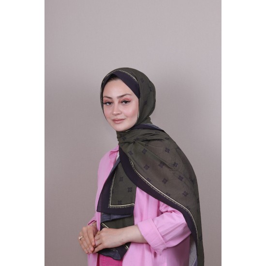 LORYAN SCARF DİAMOND BAKLAVA ŞAL - HAKİ