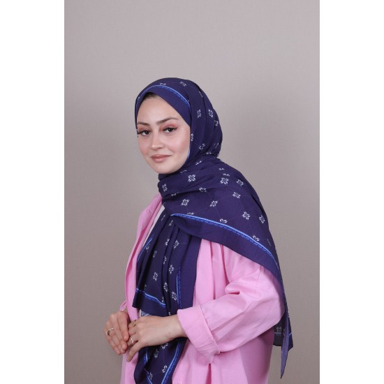 LORYAN SCARF DİAMOND BAKLAVA ŞAL - LACİVERT
