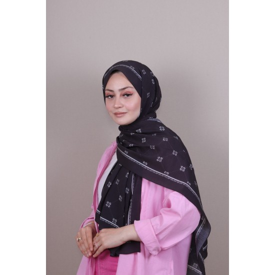 LORYAN SCARF DİAMOND BAKLAVA ŞAL - SİYAH