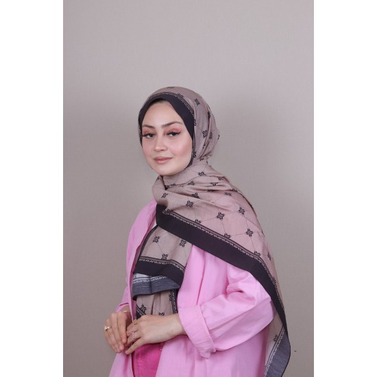 LORYAN SCARF DİAMOND BAKLAVA ŞAL - VİZON