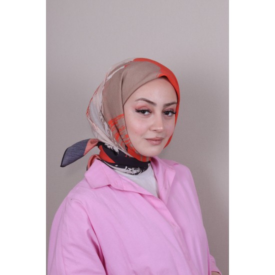 LORYAN SCARF DİAMOND FIRÇA EŞARP - ORANGE
