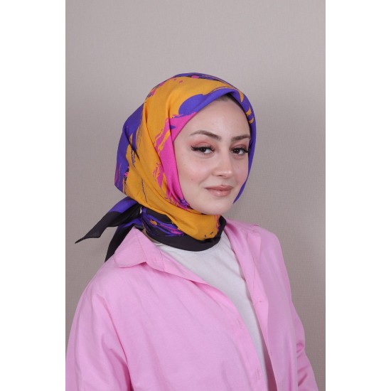 LORYAN SCARF DİAMOND FIRÇA EŞARP - SAKS