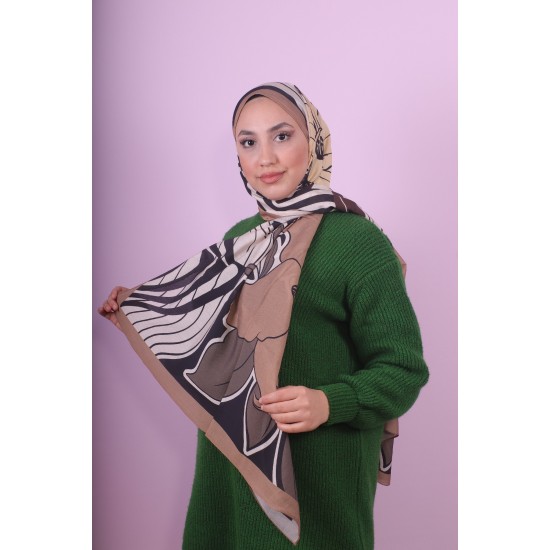 LORYAN SCARF DİAMOND ORKİDE 2 - VİZON