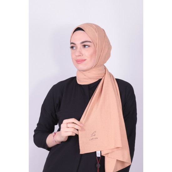 LORYAN SCARF TINA ŞAL KOYU BEJ