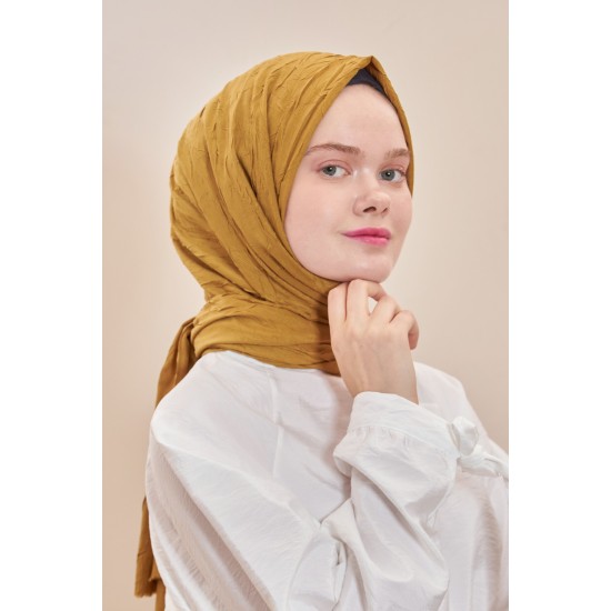 LORYAN SCARFS VİVA CRUSH BAMBOO LYCRA ŞAL HARDAL