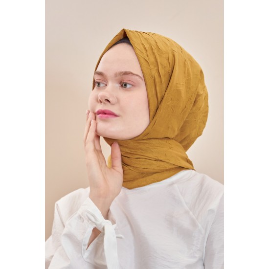 LORYAN SCARFS VİVA CRUSH BAMBOO LYCRA ŞAL HARDAL