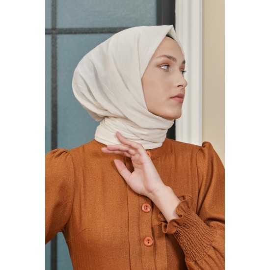 LORYAN SCARFS VİVA CRUSH BAMBOO LYCRA ŞAL KIRIK BEYAZ