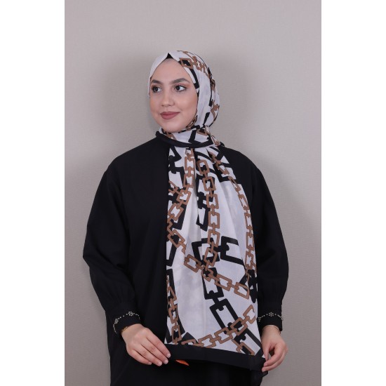 MEDİNE İPEĞİ ŞAL ZİNCİR MODEL 1 BEYAZ
