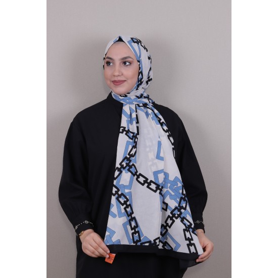 MEDİNE İPEĞİ ŞAL ZİNCİR MODEL 1 TURKUAZ