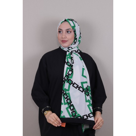 MEDİNE İPEĞİ ŞAL ZİNCİR MODEL 1 YEŞİL