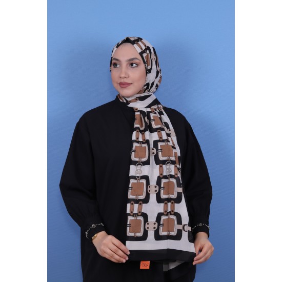 MEDİNE İPEĞİ ŞAL ZİNCİR MODEL 2 KIRIK BEYAZ