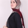 MODAKAŞMİR ÇİZGİ DESENLİ MEDİNE İPEĞİ ŞAL VİZON