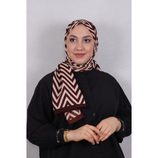 MODAKAŞMİR DESENLİ MEDİNE İPEĞİ ŞAL MODEL 15 BORDO