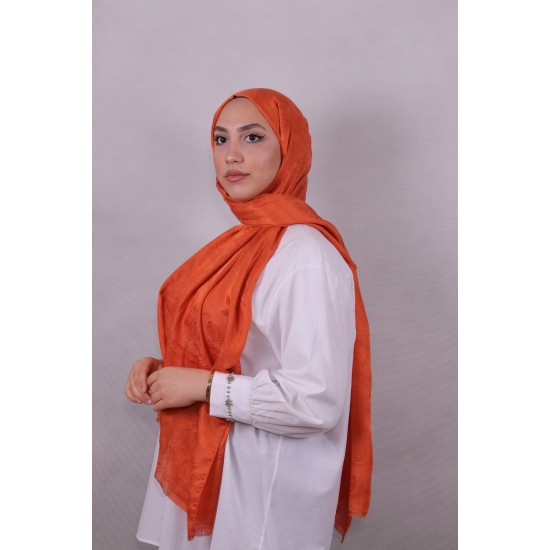 MODAKAŞMİR İPEKSİ JAKAR ŞAL 3 ORANJ