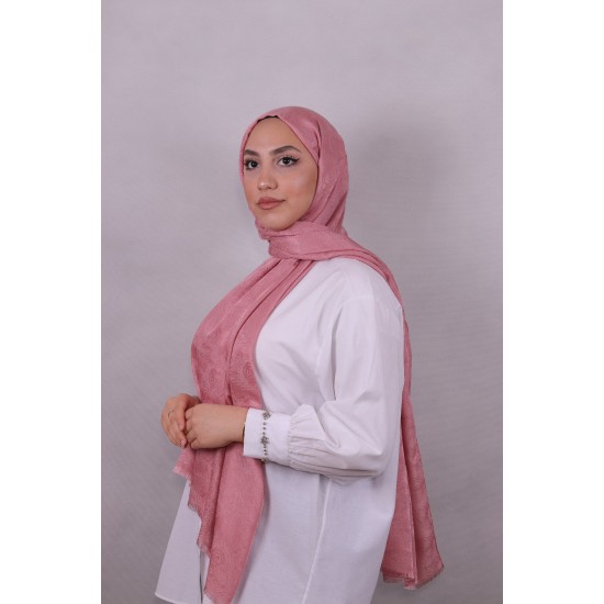 MODAKAŞMİR İPEKSİ JAKAR ŞAL 3 PEMBE