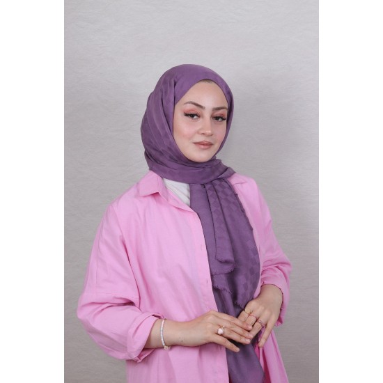 MODAKAŞMİR İPEKSİ JAKAR ŞAL 6 - MOR