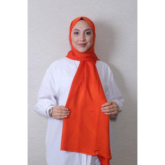 MODAKAŞMİR İPEKSİ JAKAR ŞAL ORANJ